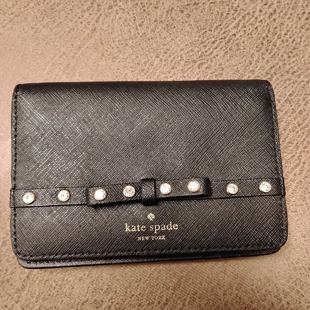 Kate Spade black leather wallet